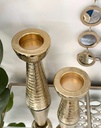 Set de 2 candelabros dorados melanie