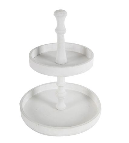 Azafate de 2 pisos blanco