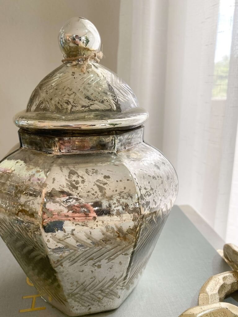 Vintage Mercury Glass Jar