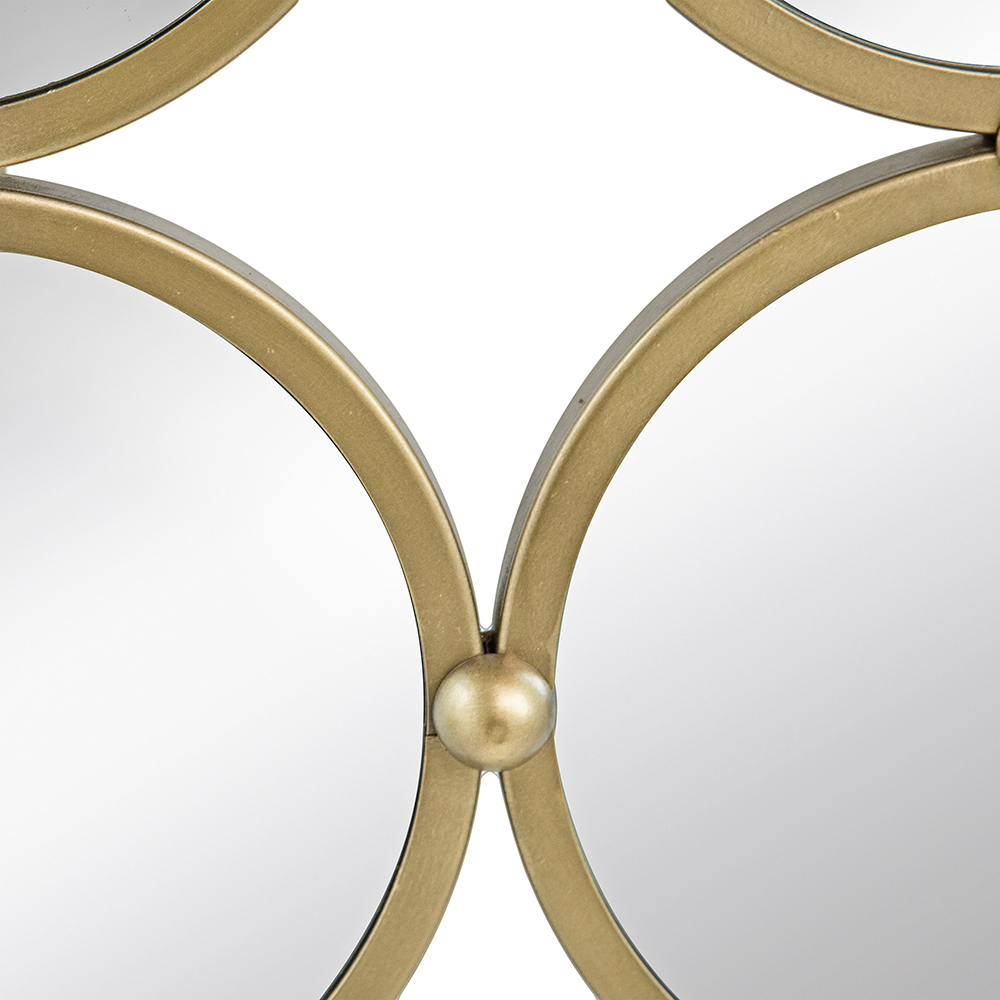 Espejo dorado circulos