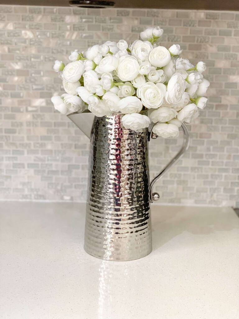 Pichel de aluminio plateado