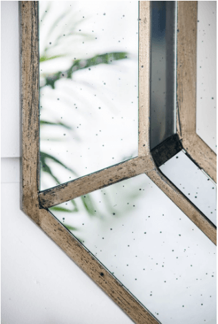 Espejo Hexagonal Grande Antique