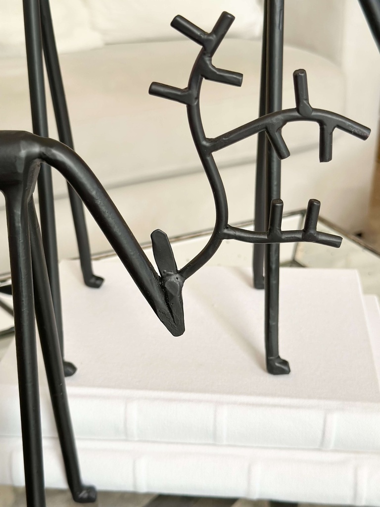 Set de 2 Venados negros altos de metal