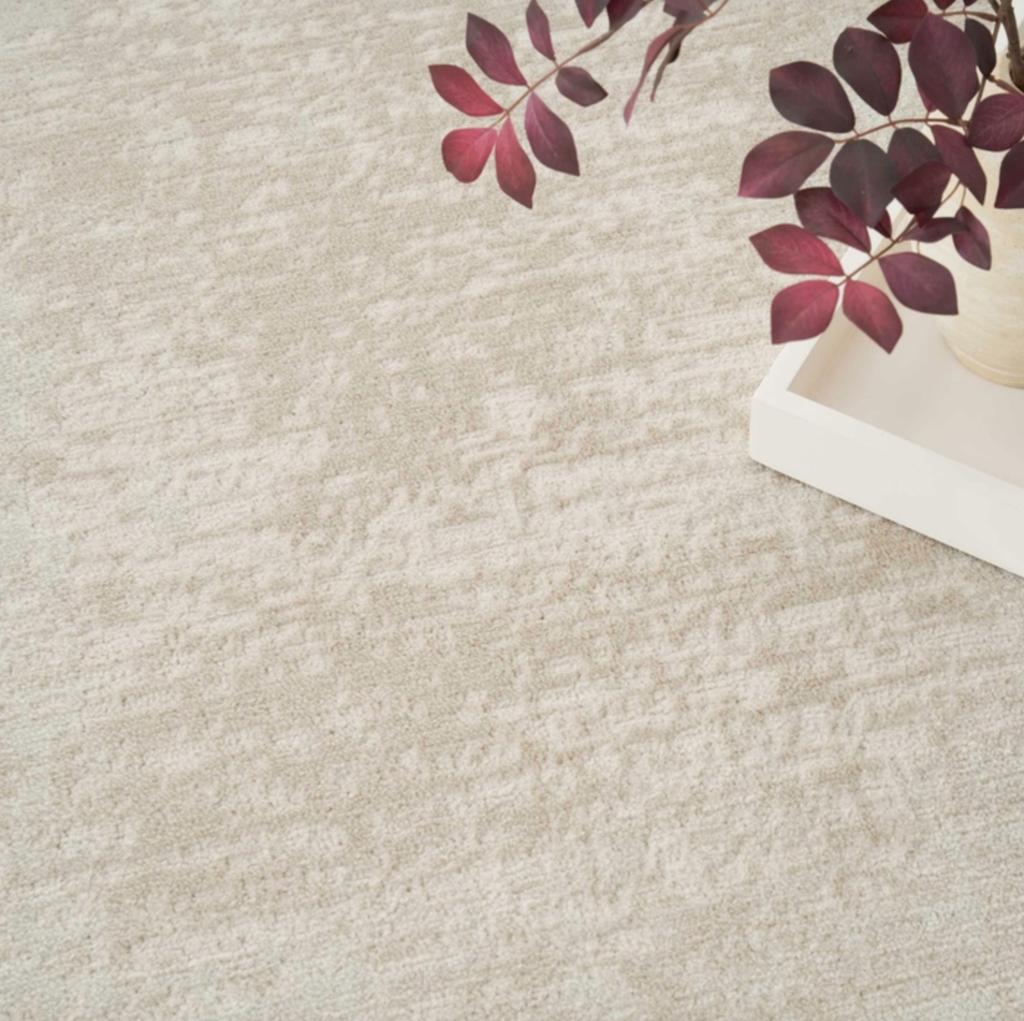 Alfombra abstracta crema