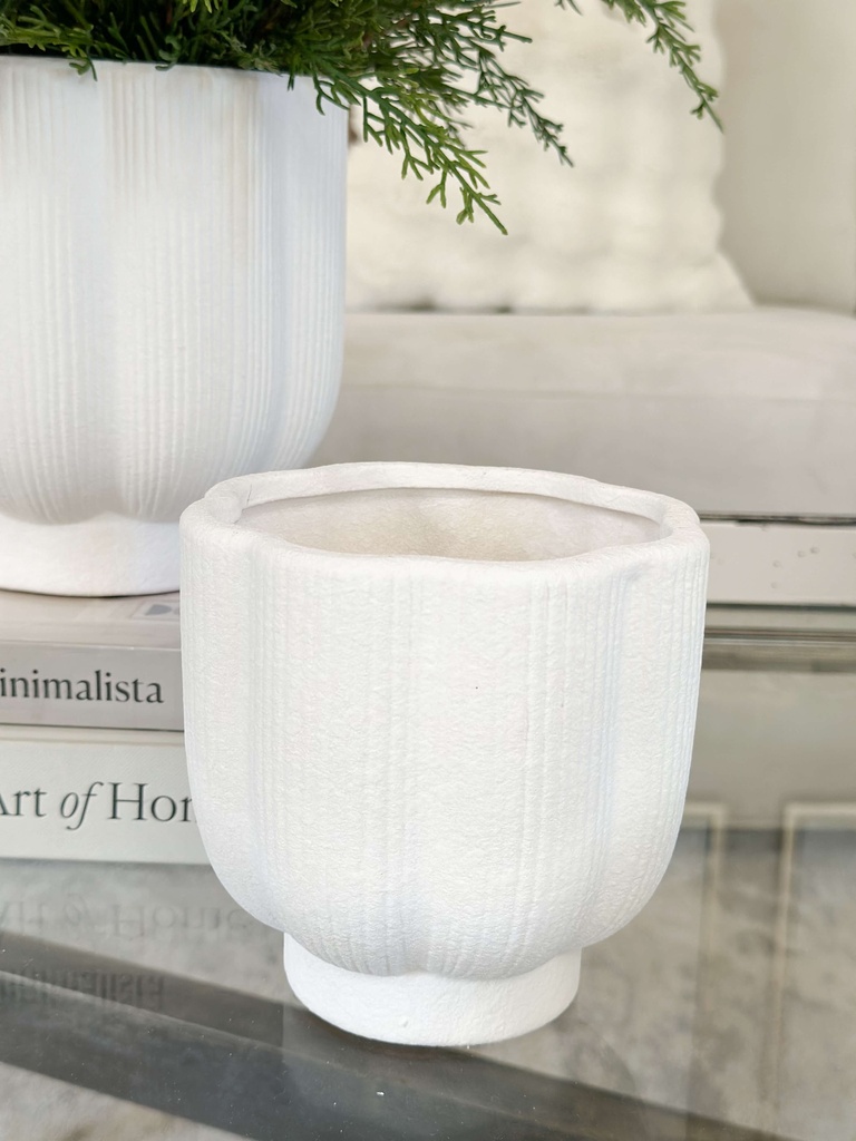 Set de 2 maceteras Scalloped