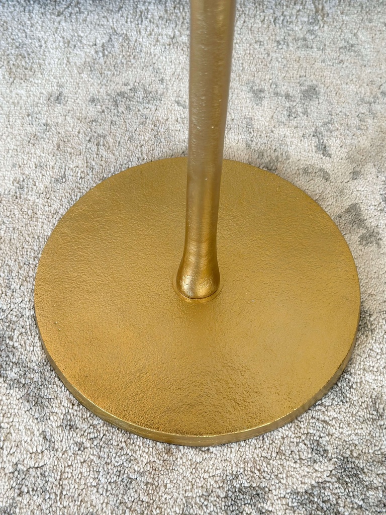 Mesita auxiliar de marmol y metal