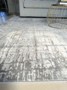 Alfombra Rush dorada, gris y crema