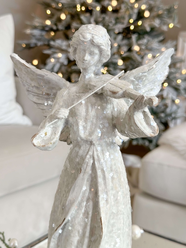 Angel blanco con instrumento (2 estilos)