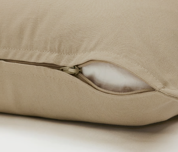 Cojin lumbar beige algodon