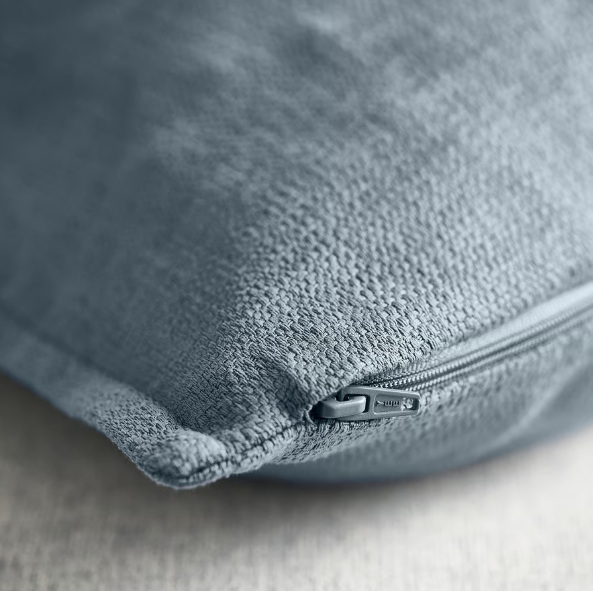 Forro de cojin azul grisaceo