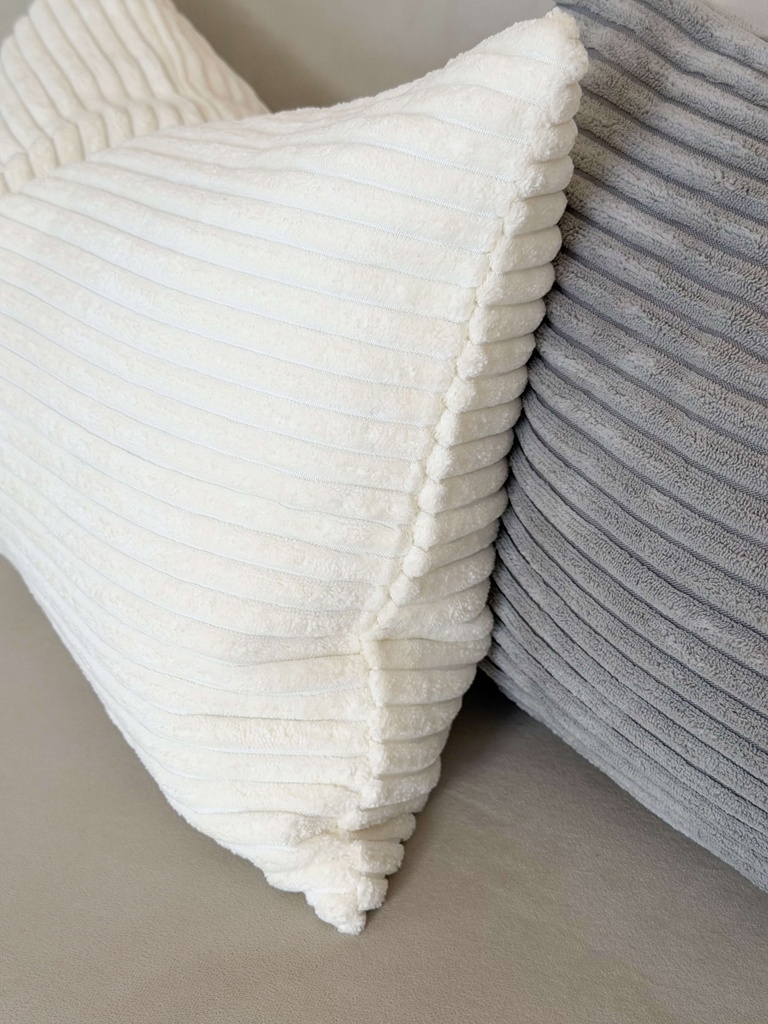 Cojin lumbar gris corduroy