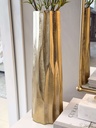 Jarron dorado tipo tronco