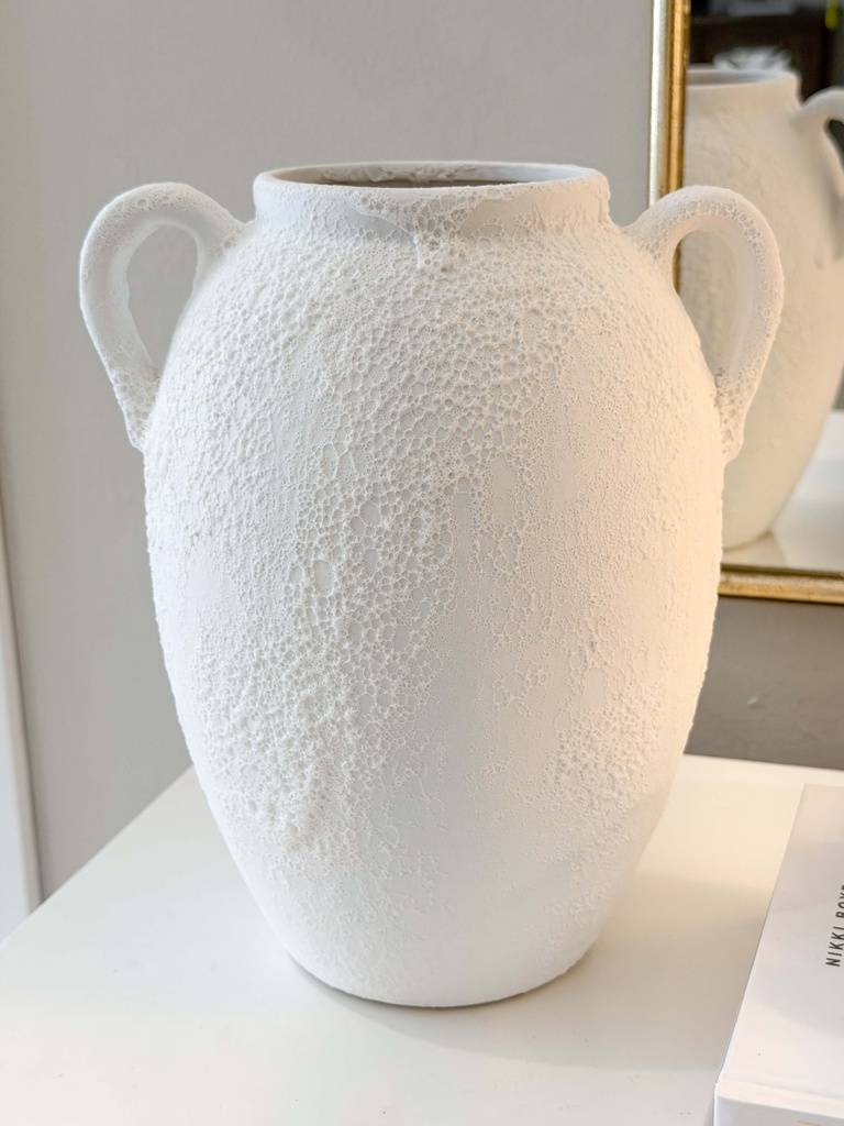 Jarron blanco texturizado