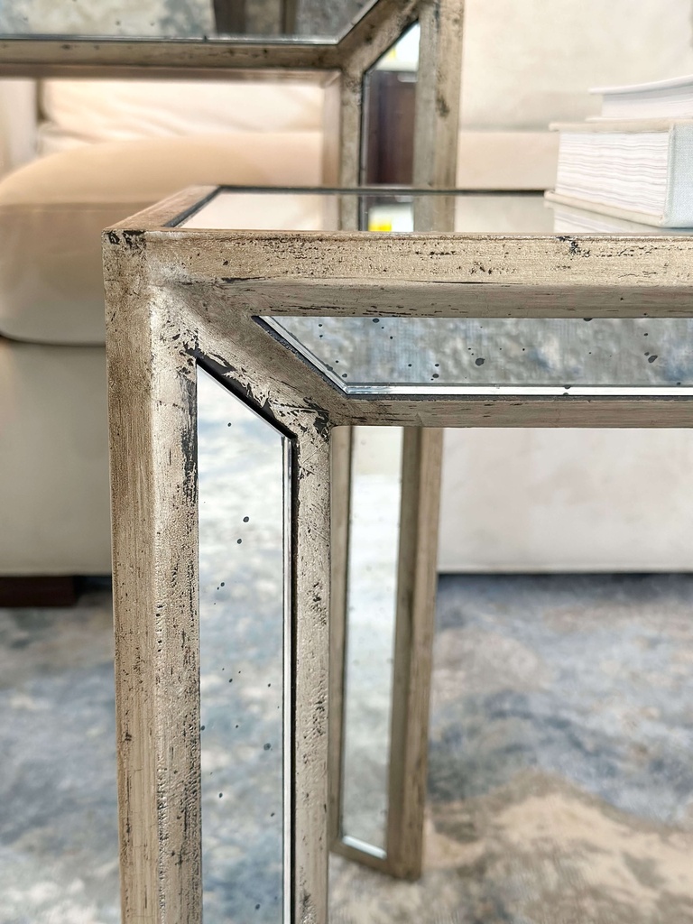 Set de 2 mesas espejadas