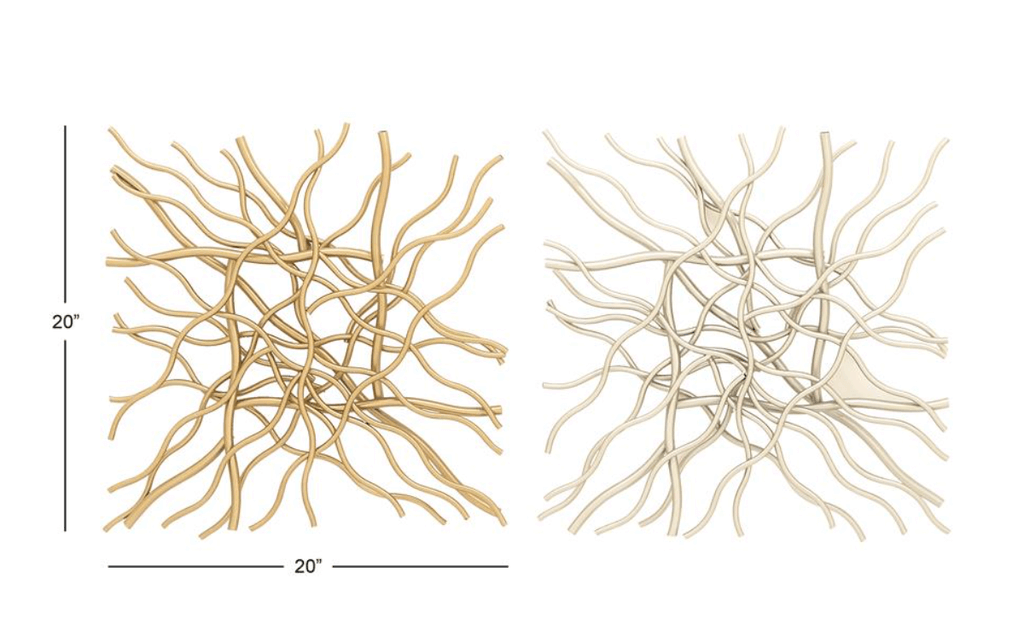Decoracion para pared de metal (dos colores)