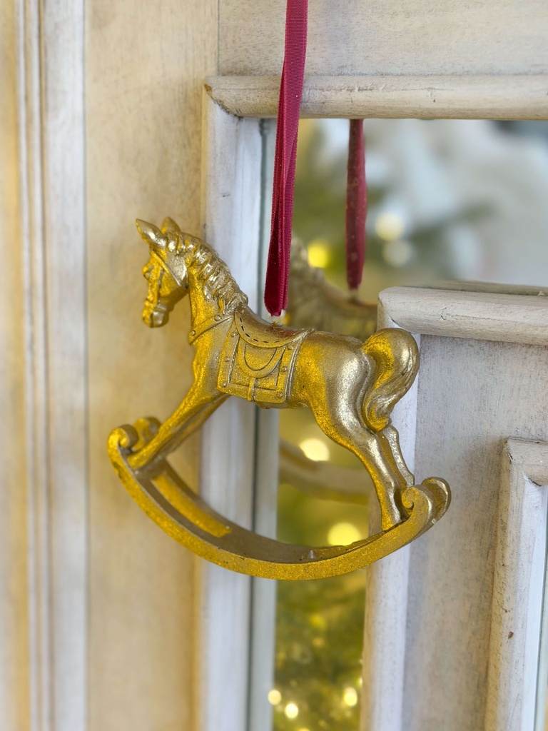 Ornamento de caballito de resina