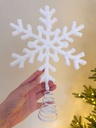 Snowflake blanco topper para arbol