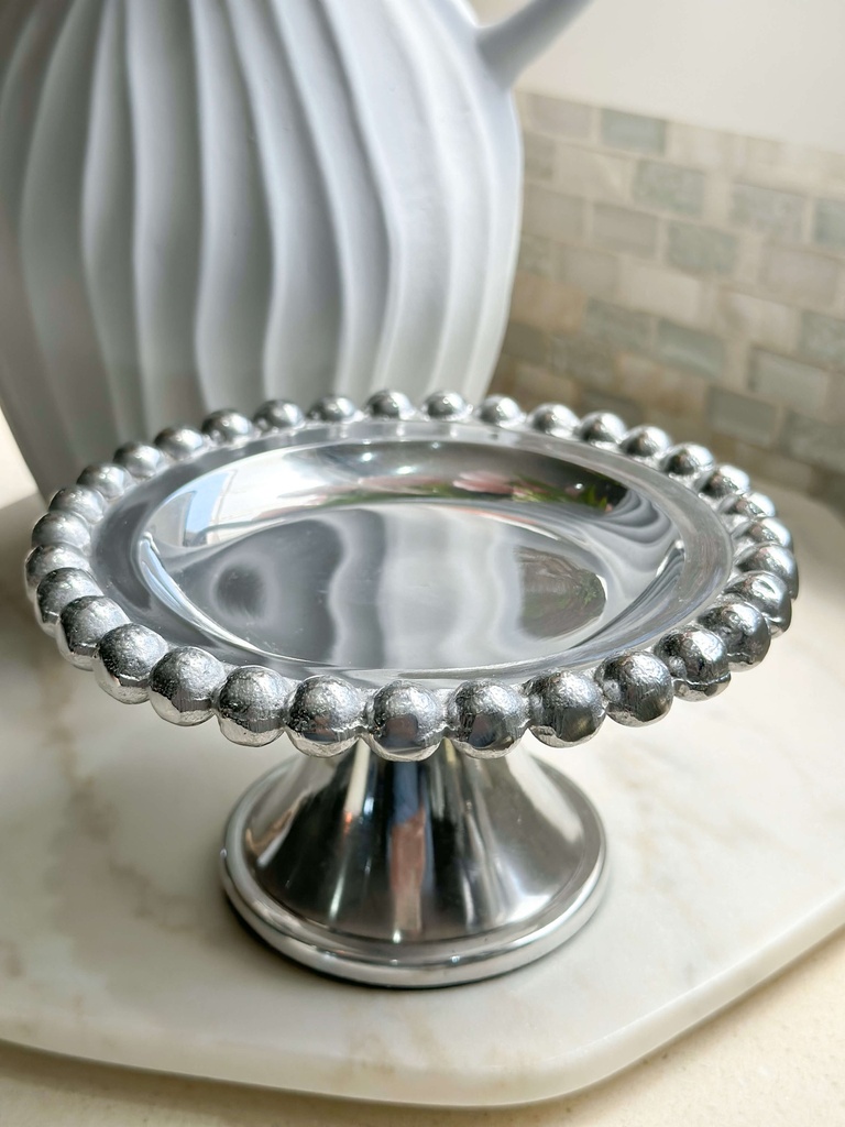 Beaded candle/cupcake stand