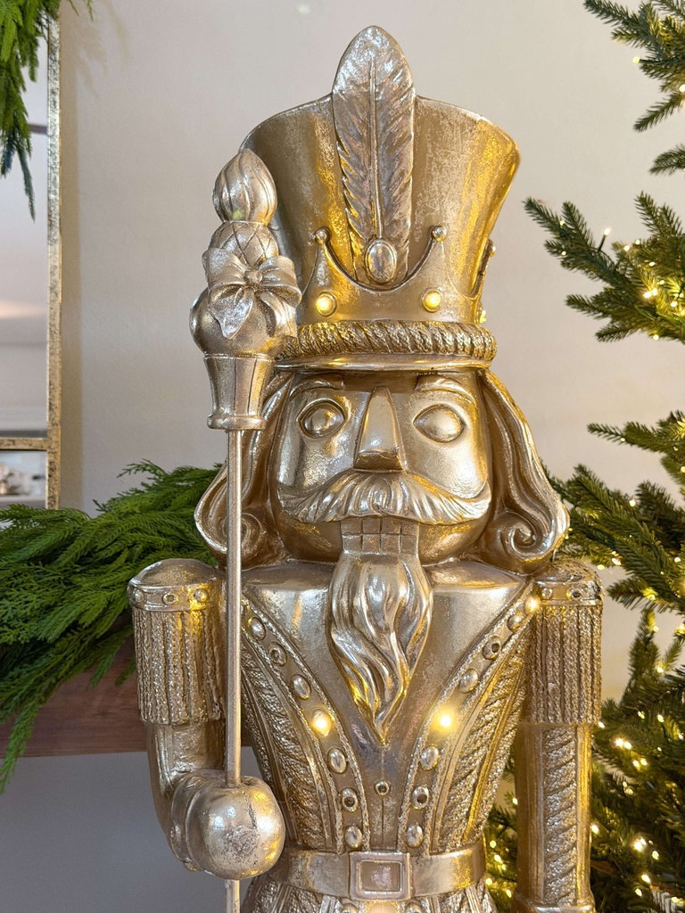 Nutcracker dorado oversized con luz led