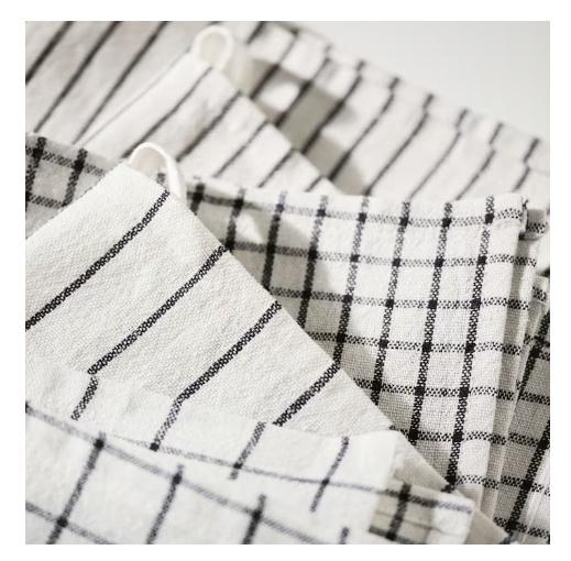Toallas de cocina blanco y negro
