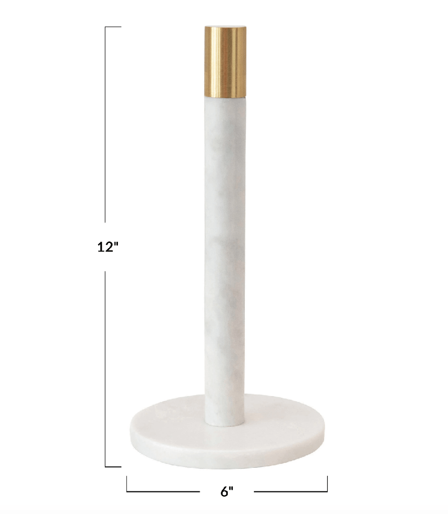 Porta papel toalla de mármol y brass