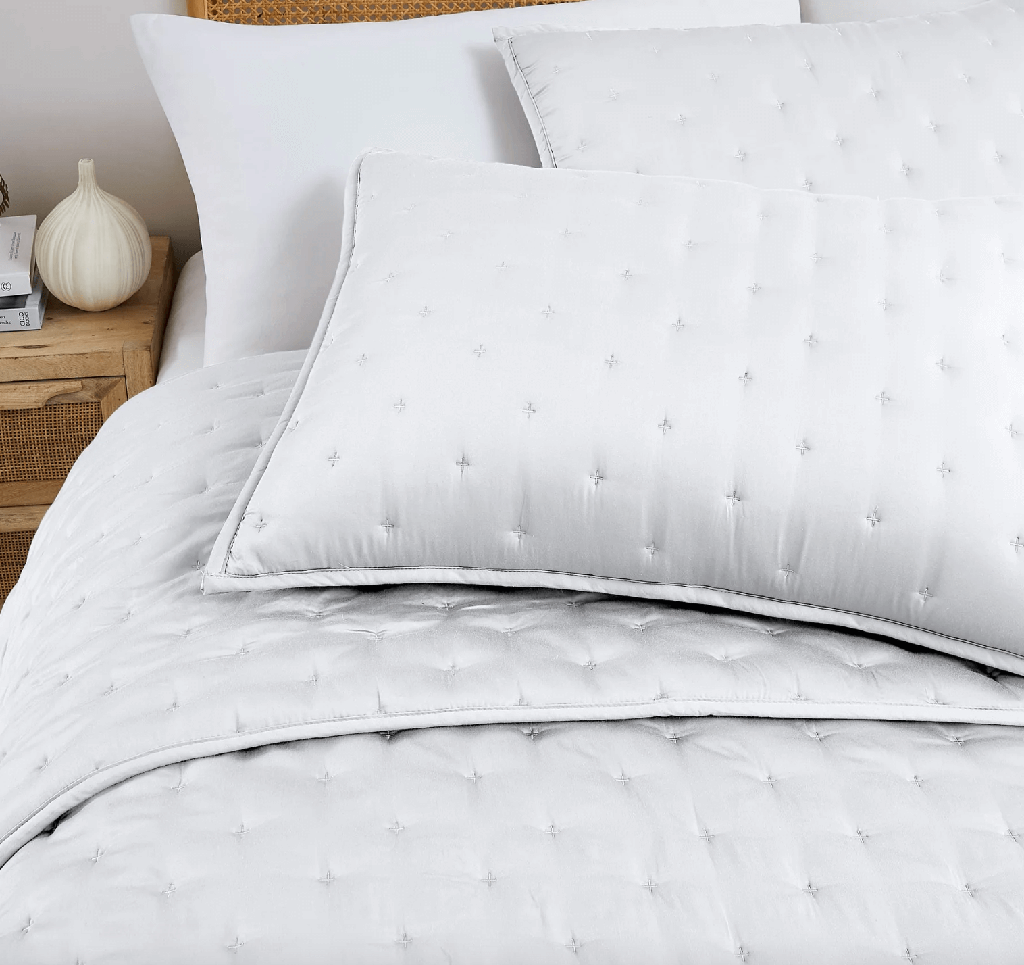 Bamboo Quilt Set Blanco