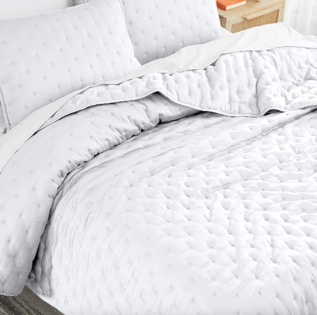 Bamboo Quilt Set Blanco