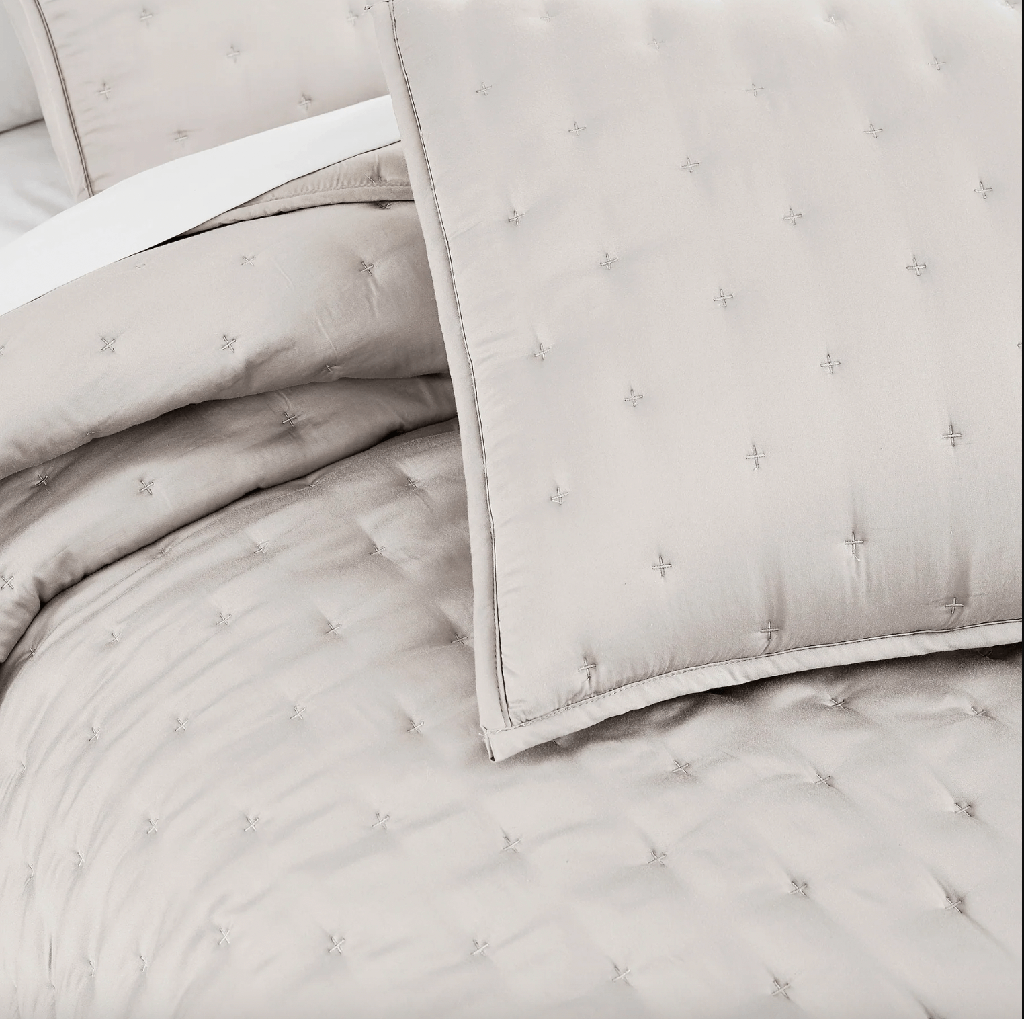 Bamboo Quilt Set Blanco