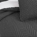 Quilt Set Chevron Charcoal