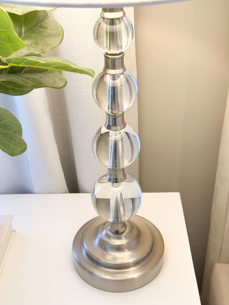 Lampara de esferas de vidrio