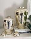 Lidded jars de mercury glass