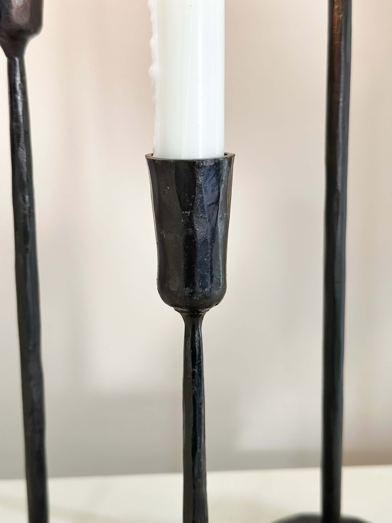 Set de 3 candelabros negros