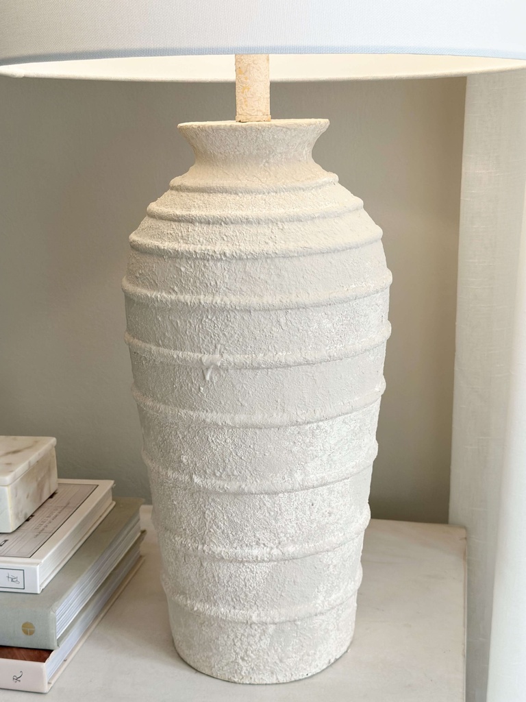 Lampara crema con textura