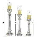 Set de 3 candelabros grandes de mercury glass