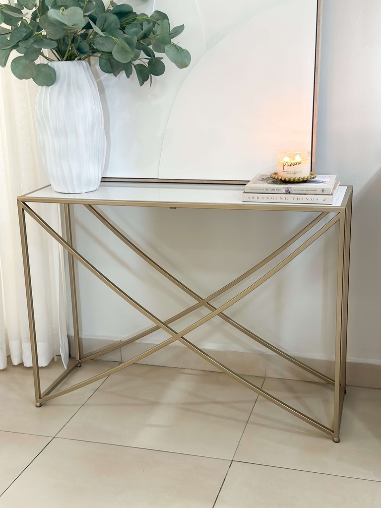 Consola de marmol y metal