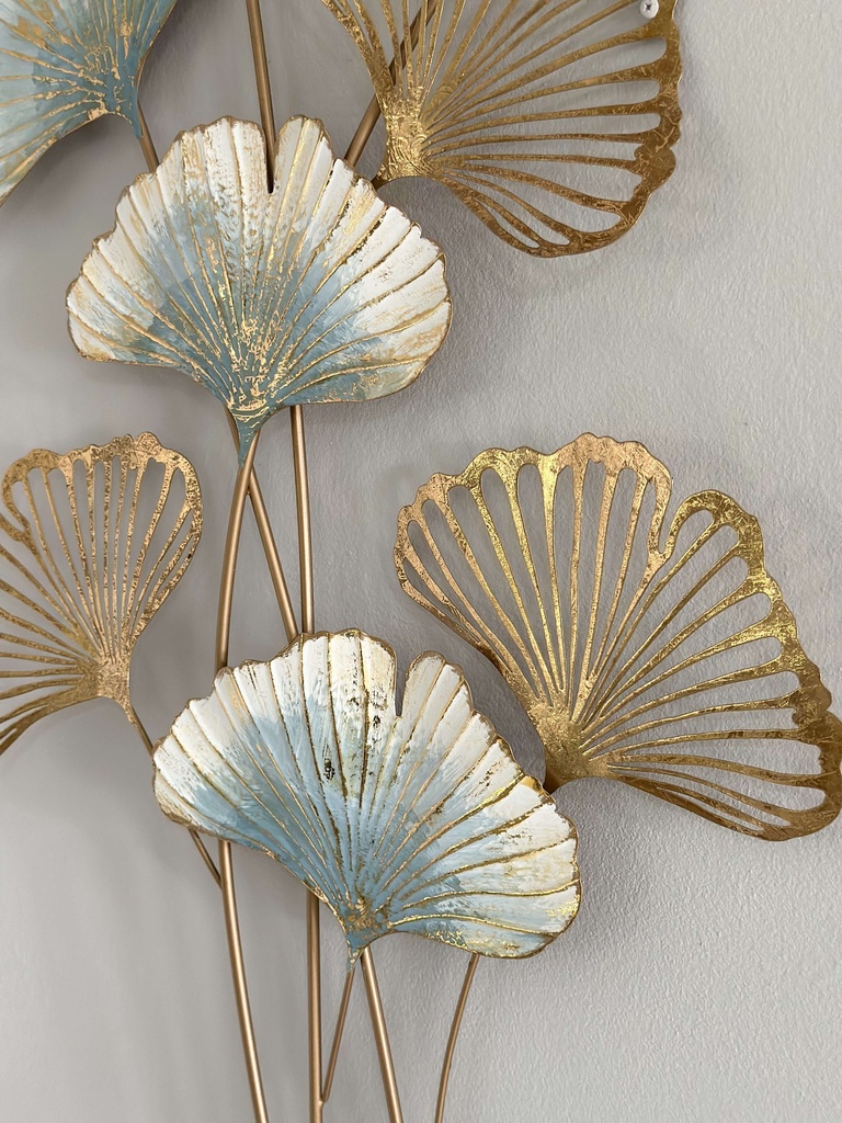 Placa de pared tipo hojas