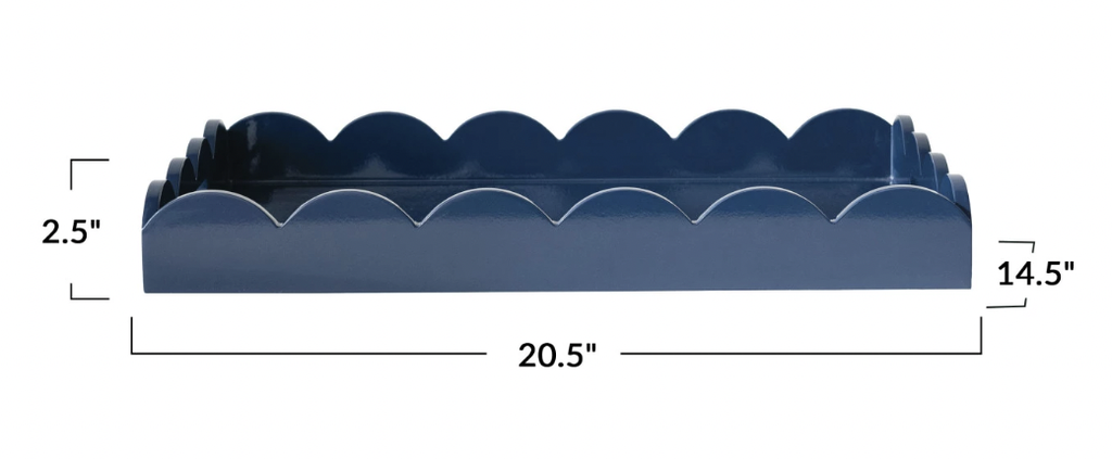 Azafate azul scalloped