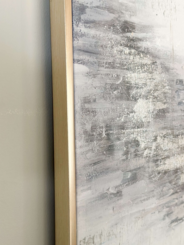 Cuadro oversized abstracto gris