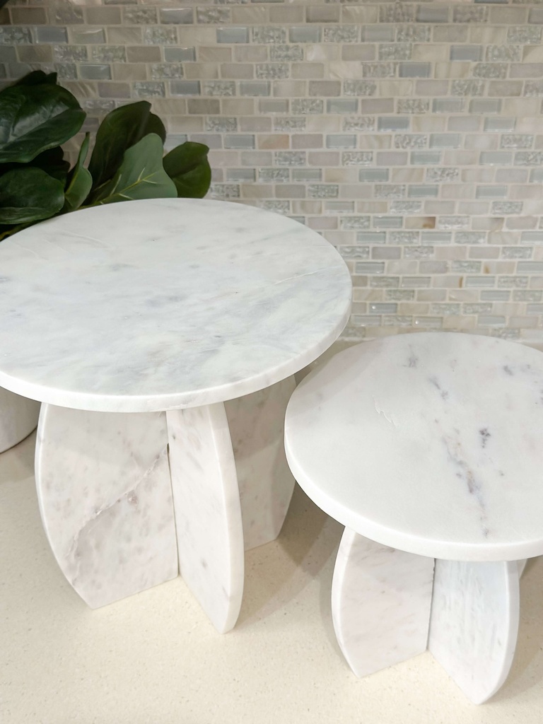 Cake stand de marmol entrelazada