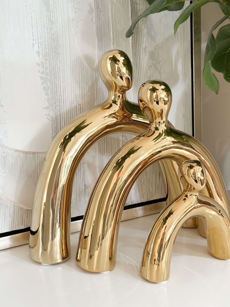 Set familia dorada de ceramica