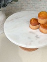Cake stand de marmol y madera
