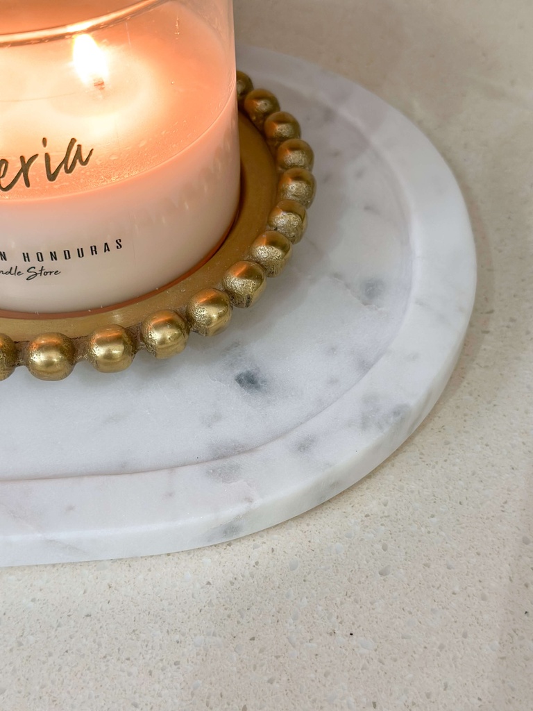 Azafate de marmol ovalado