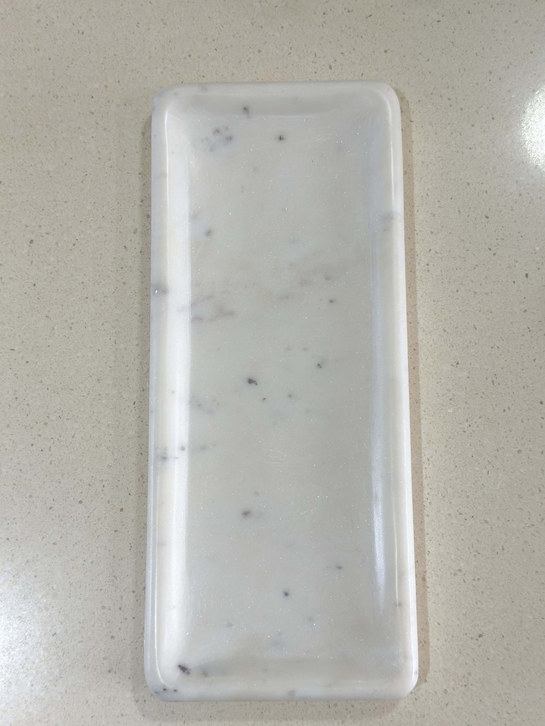 Azafate rectangular marmol con borde