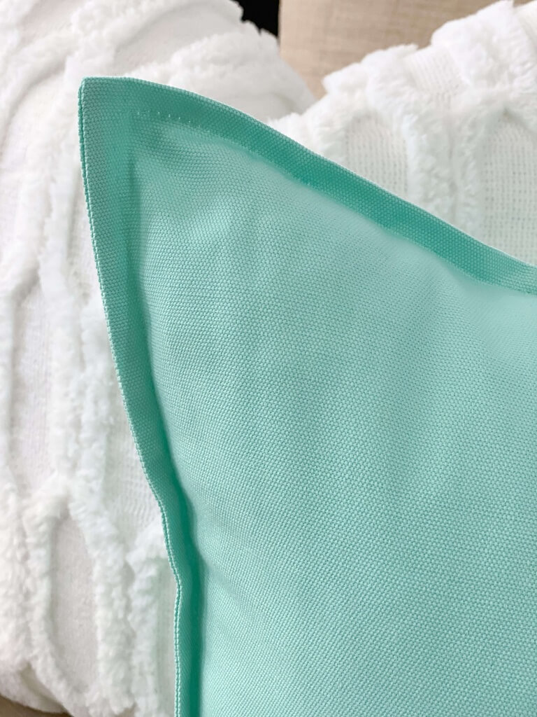 Forro de Cojin verde menta de algodón