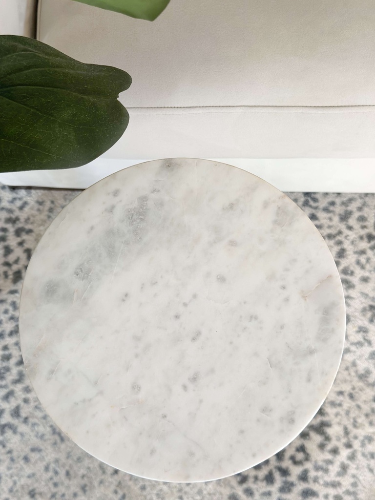 Mesita auxiliar para bebidas de marmol