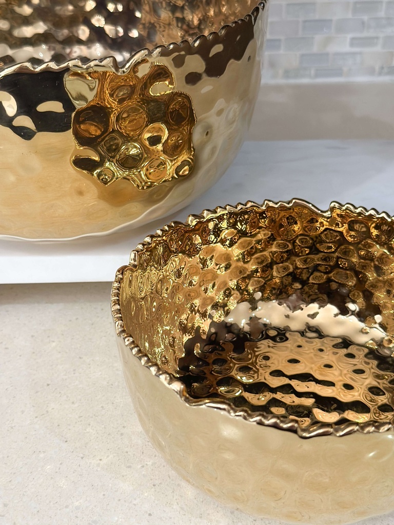 Bowl de porcelana dorado (2 tamaños)