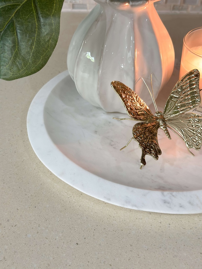 plato de marmol redondo con borde