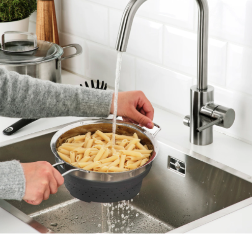 Colador de silicón y acero