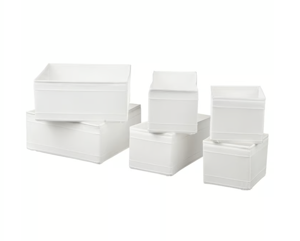 Set de 6 cajas organizadoras