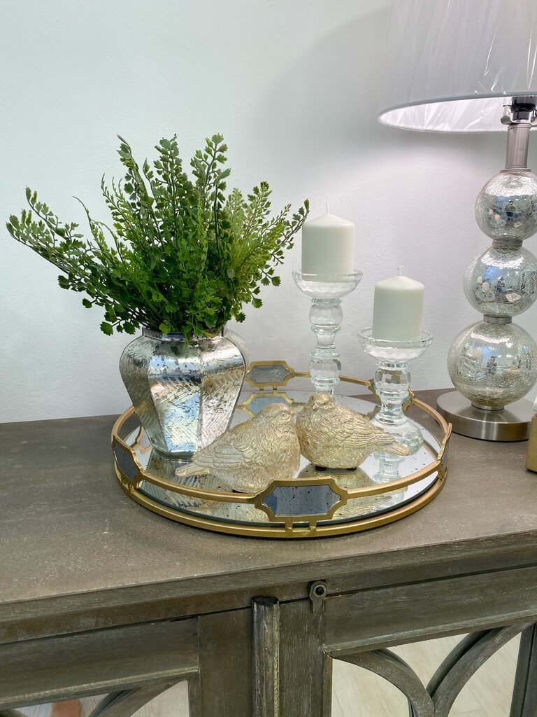 Set de 2 pajaros dorados